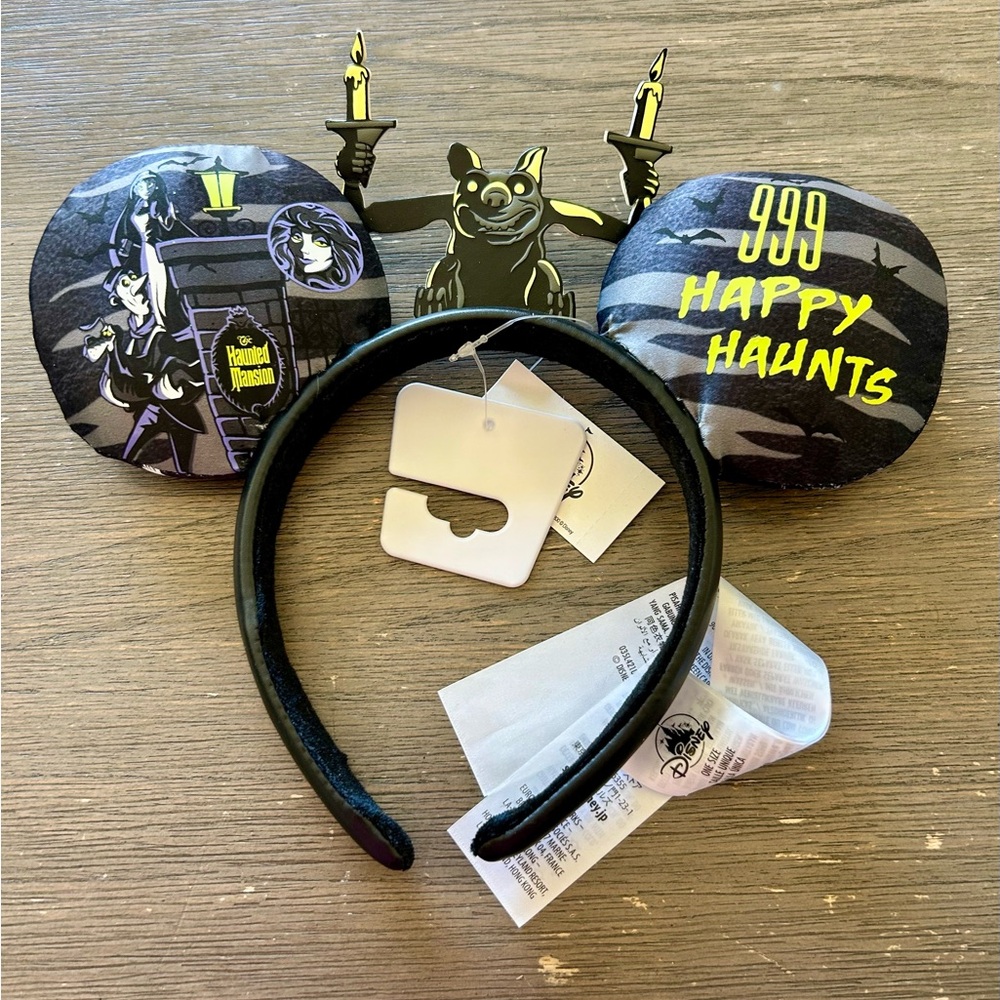 Disney Parks Haunted Mansion Mickey Ears Minnie Mouse Headband 999 Happy Haunts